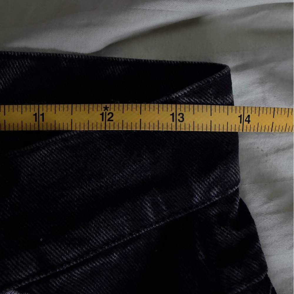 McCann Black Jeans with White‎ Lightning Design Size Medium 28 Waist NWOT - Picture 5 of 6
